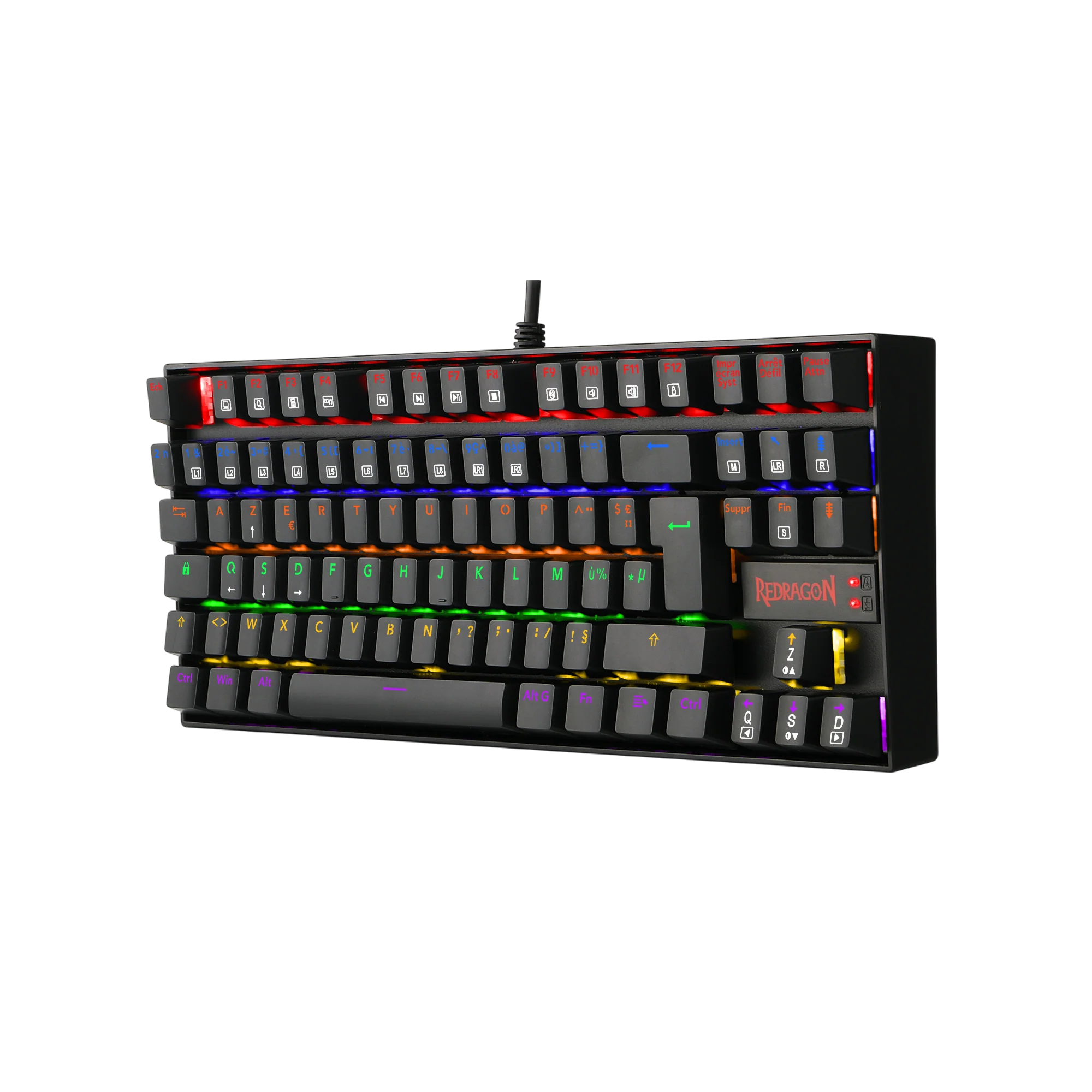 Redragon K552-KR-FR Rainbow Backlight TKL Mechanical Gaming Keyboard - Image 3