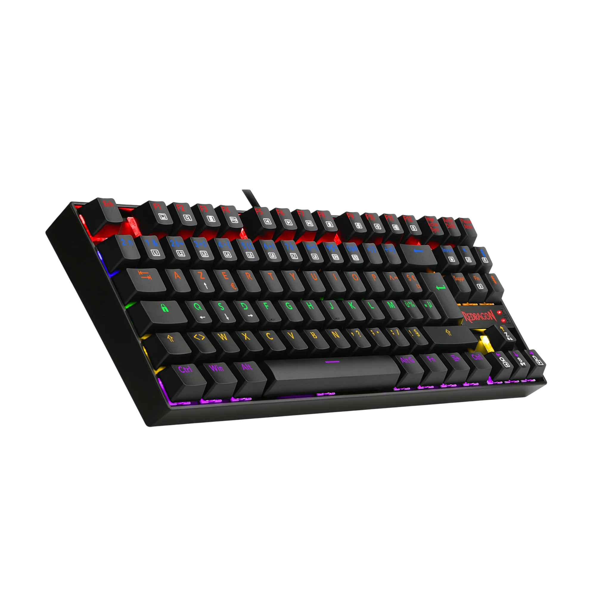 Redragon K552-KR-FR Rainbow Backlight TKL Mechanical Gaming Keyboard - Image 4
