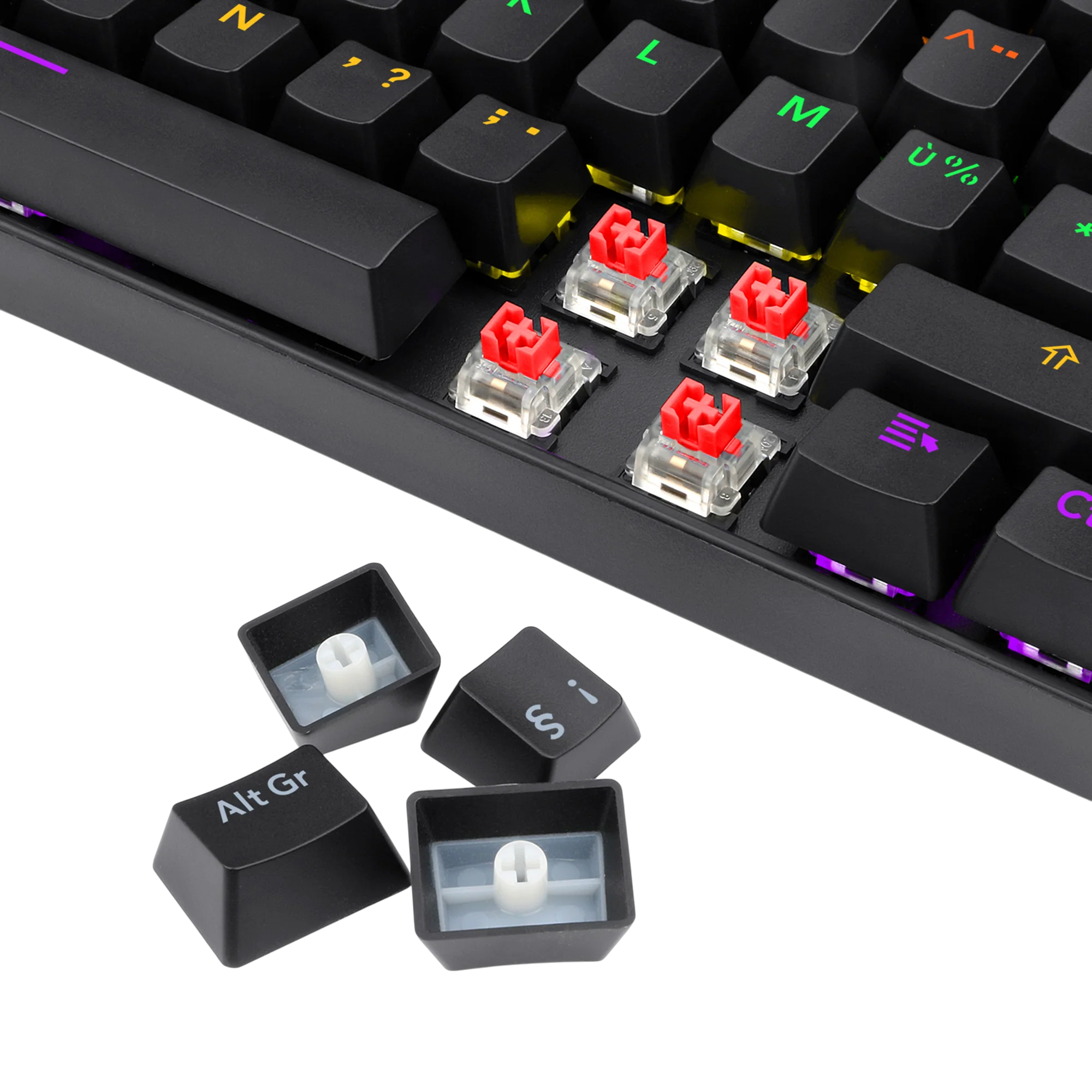 Redragon K552-KR-FR Rainbow Backlight TKL Mechanical Gaming Keyboard - Image 5