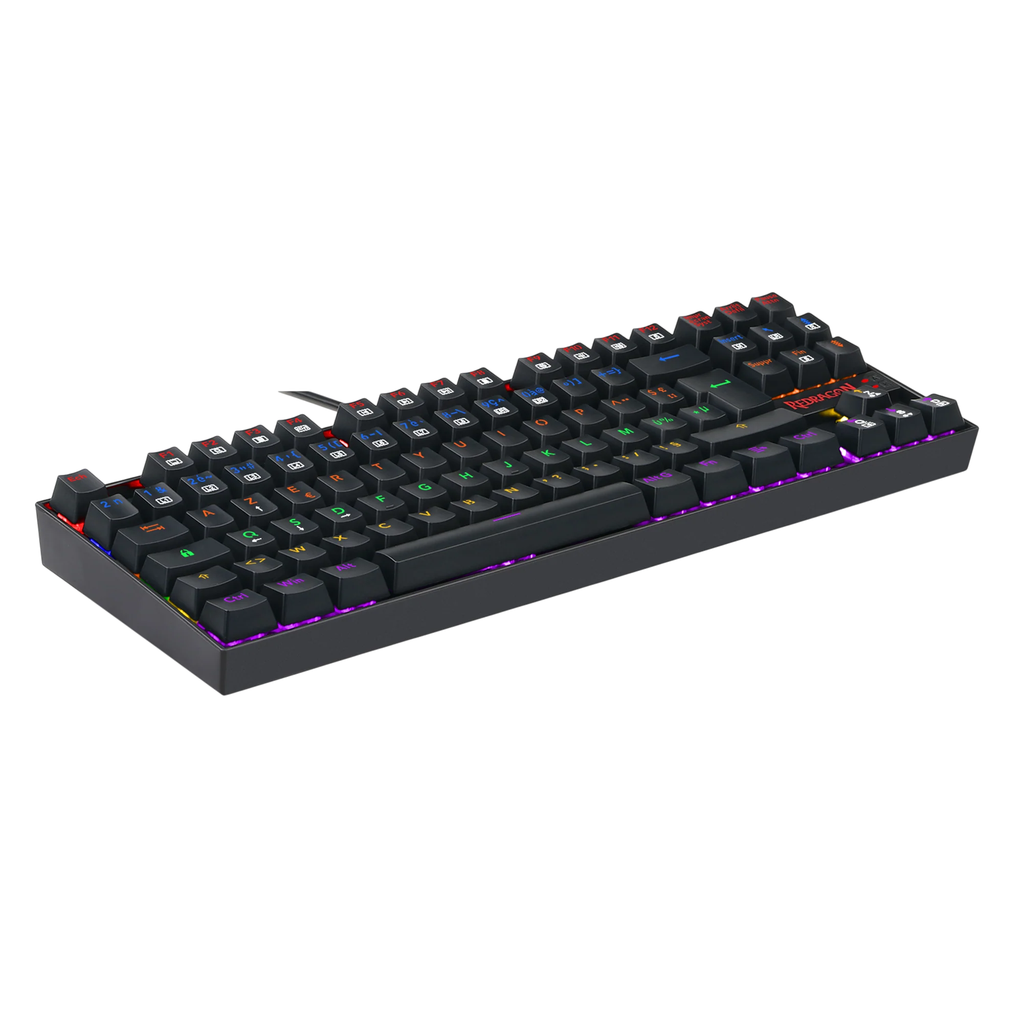 Redragon K552-KR-FR Rainbow Backlight TKL Mechanical Gaming Keyboard - Image 7
