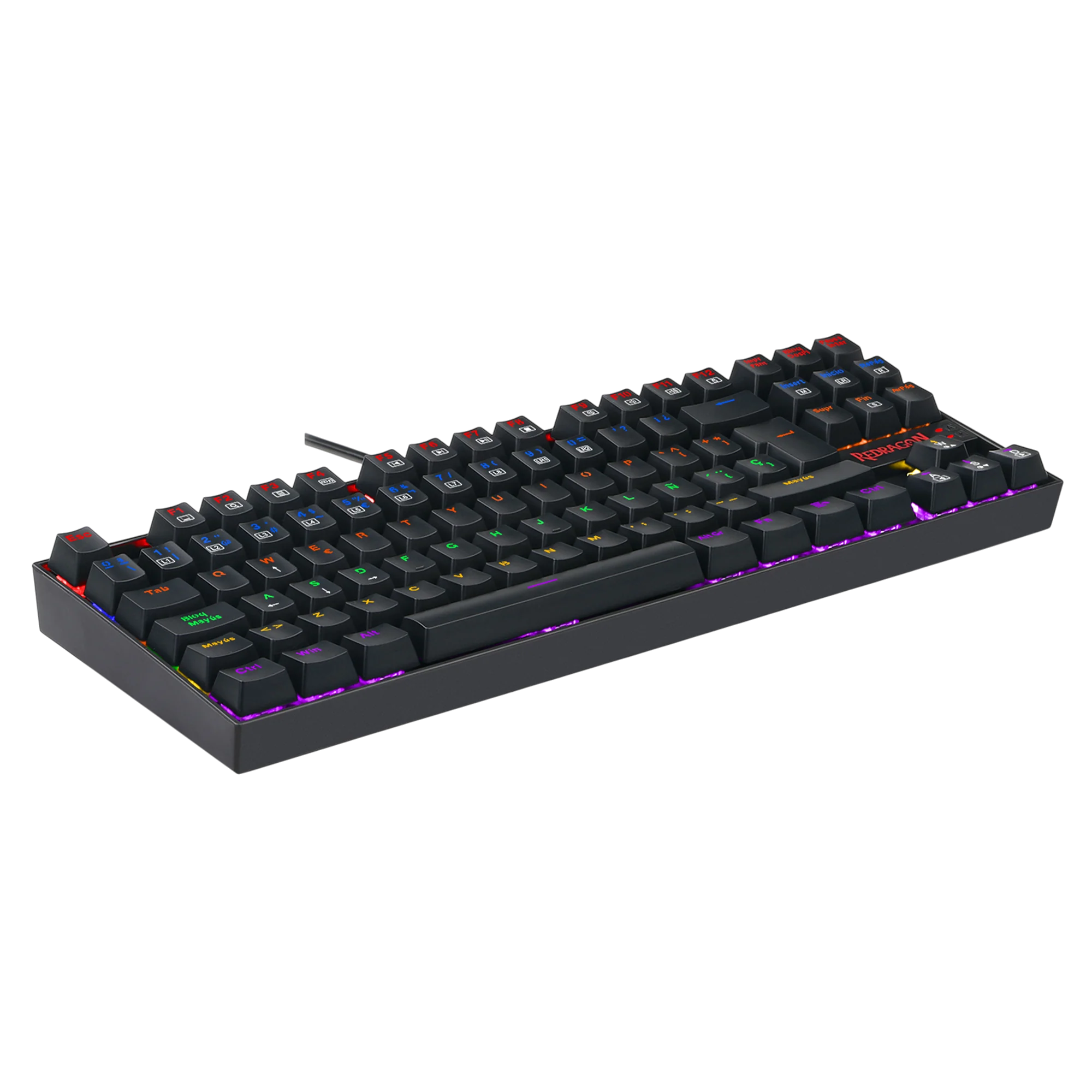 Redragon K552-KR-ES Rainbow Backlight TKL Mechanical Gaming Keyboard - Image 3