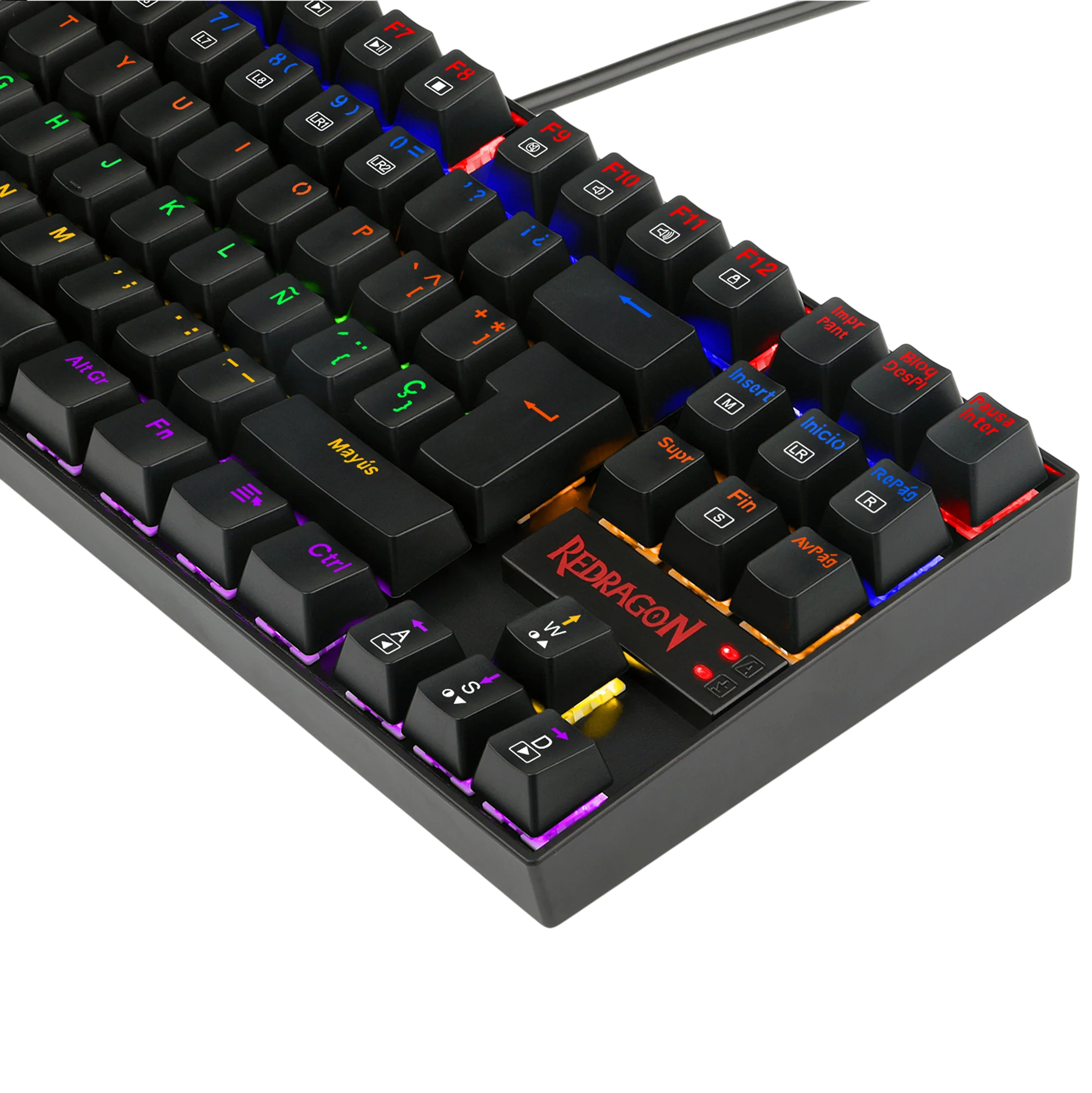 Redragon K552-KR-ES Rainbow Backlight TKL Mechanical Gaming Keyboard - Image 5