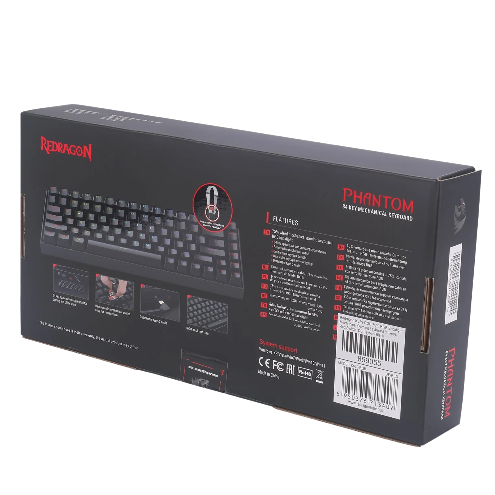 Redragon K629-RGB 84-Key TKL Mechanical Gaming Keyboard - Image 10