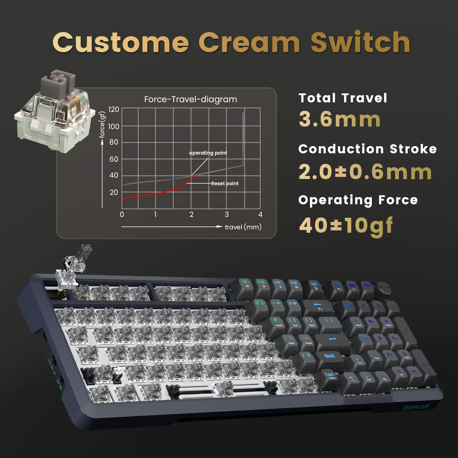 Redragon K688GB-RGB-PRO Mechanical Keyboard - Image 4