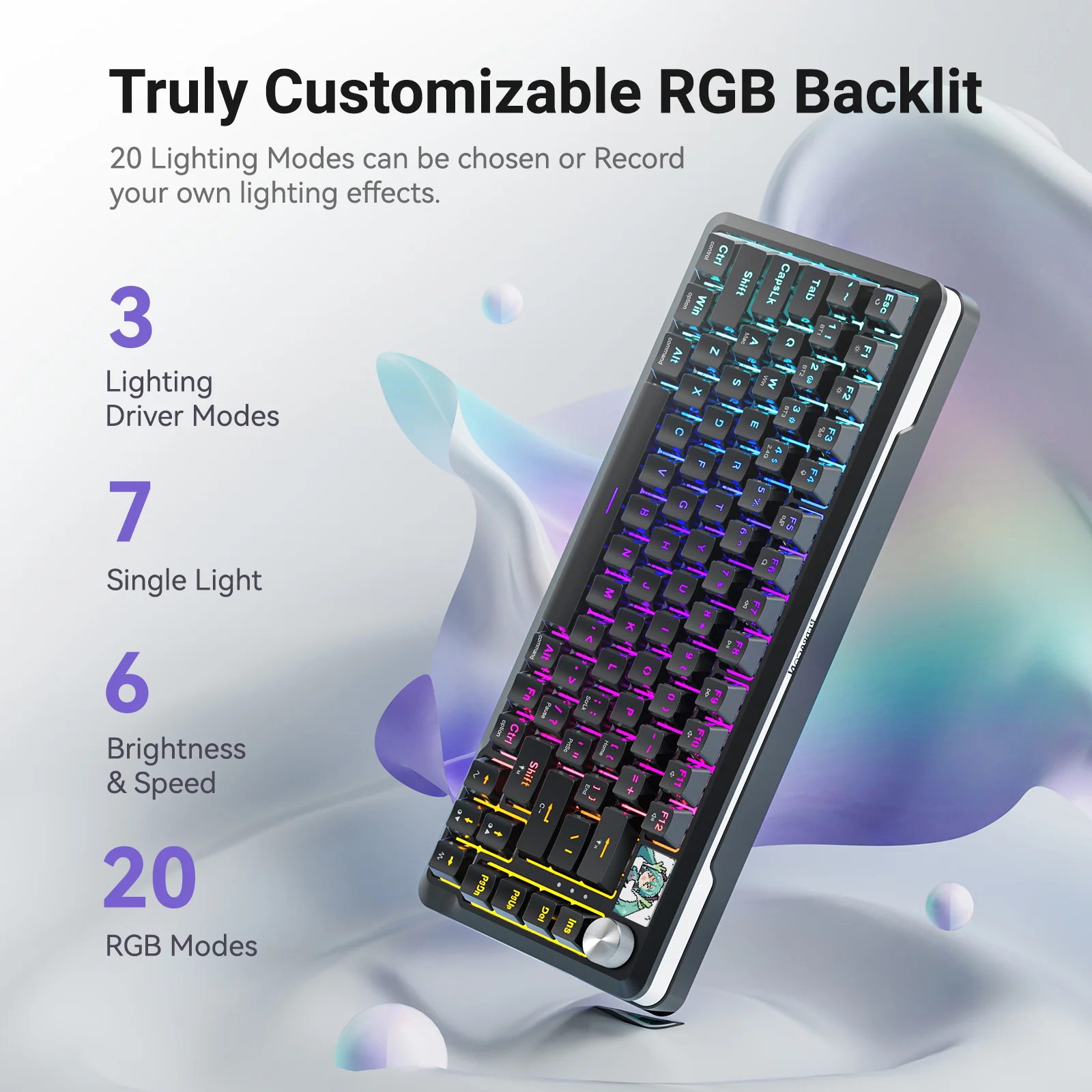 Redragon K708-RGB-PRO TKL Gasket Mechanical Keyboard - Image 5
