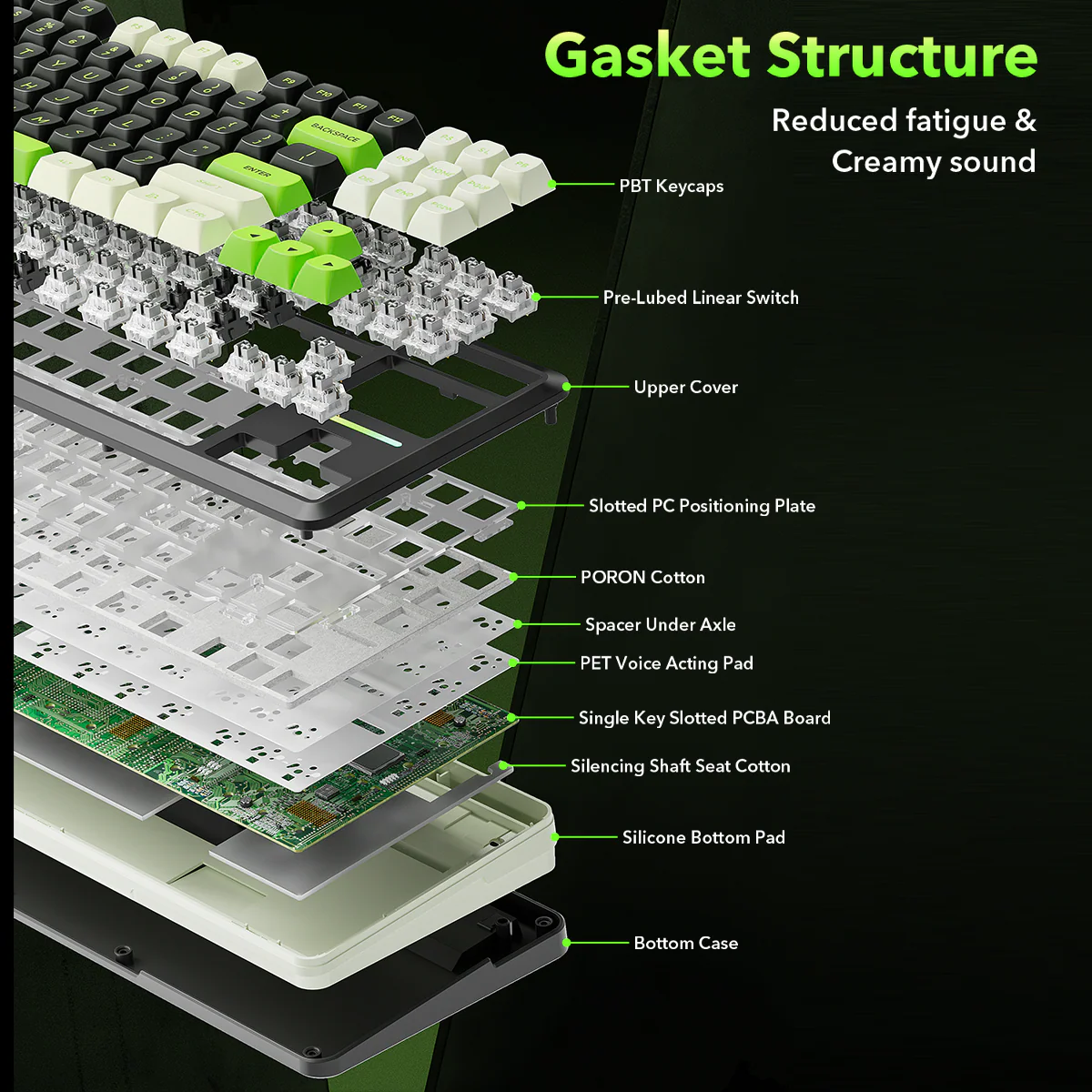 Redragon K734BWG-RGB-PRO TKL Mechanical Keyboard - Image 9