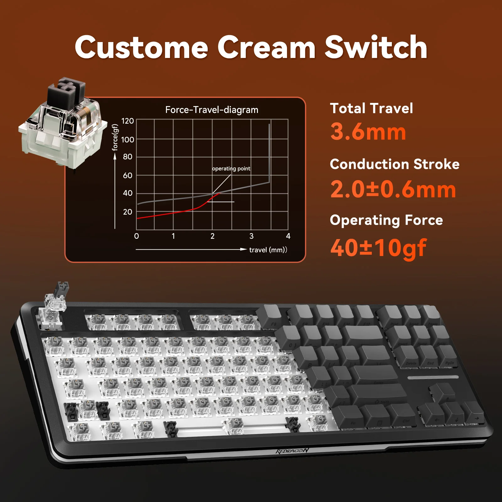 Redragon K734SP-RGB-PRO TKL Mechanical Keyboard - Image 6