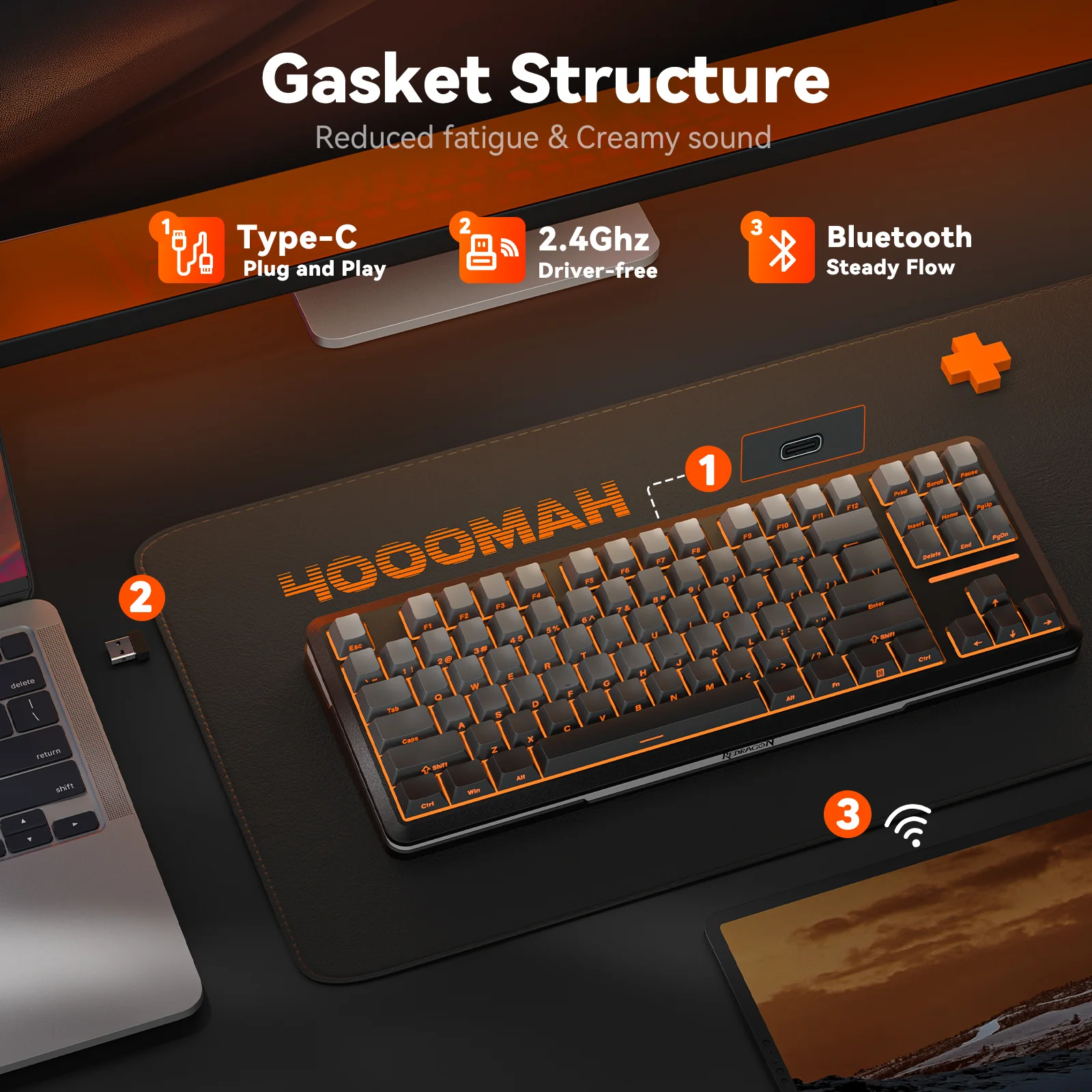 Redragon K734SP-RGB-PRO TKL Mechanical Keyboard - Image 7