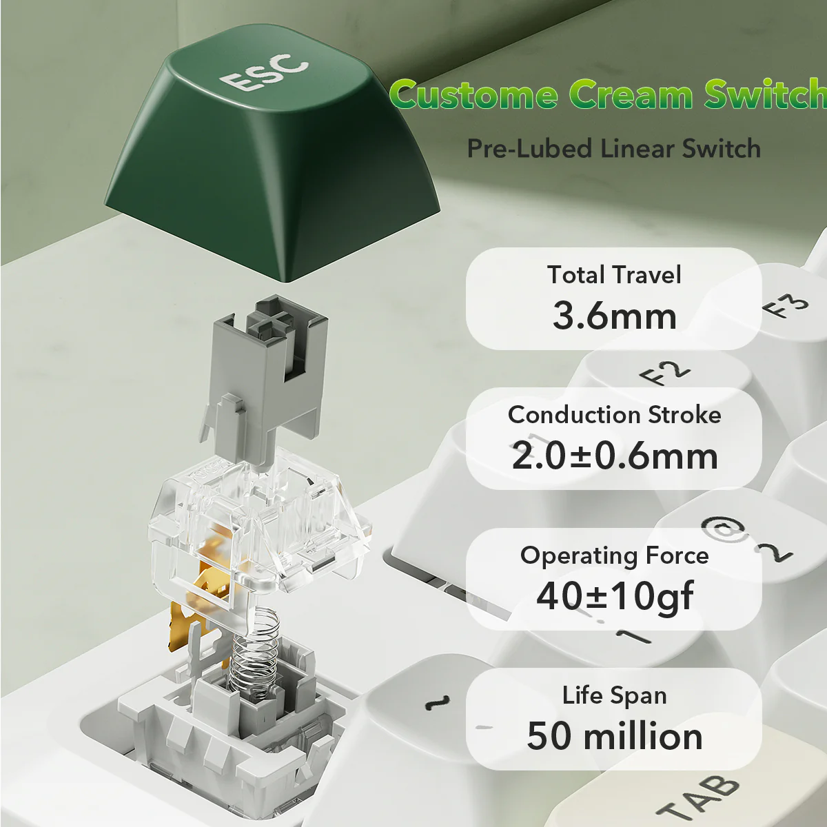 Redragon K734WCG-RGB-PRO TKL Mechanical Keyboard - Image 7