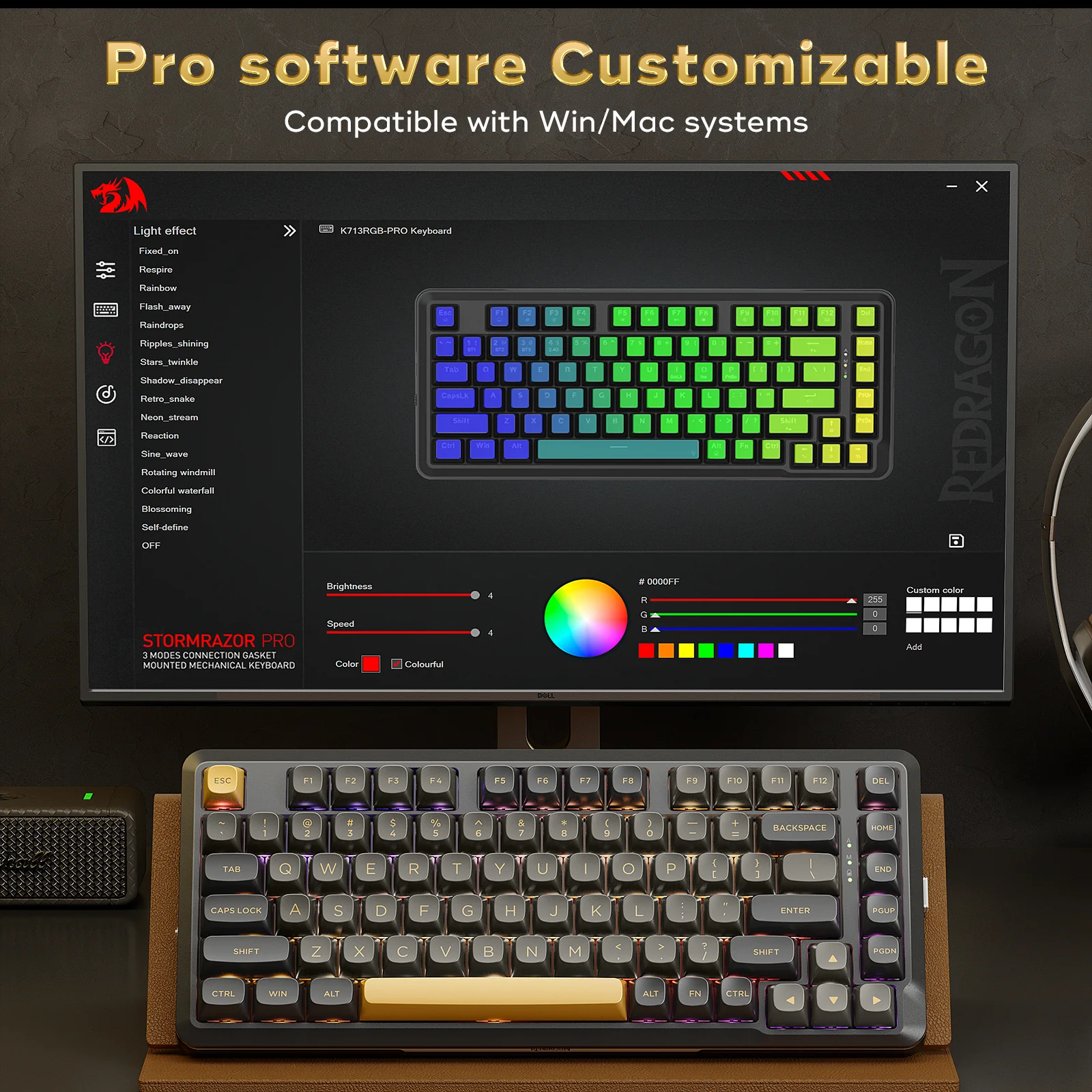 Redragon K738-RGB-PRO TKL Mechanical Keyboard - Image 7